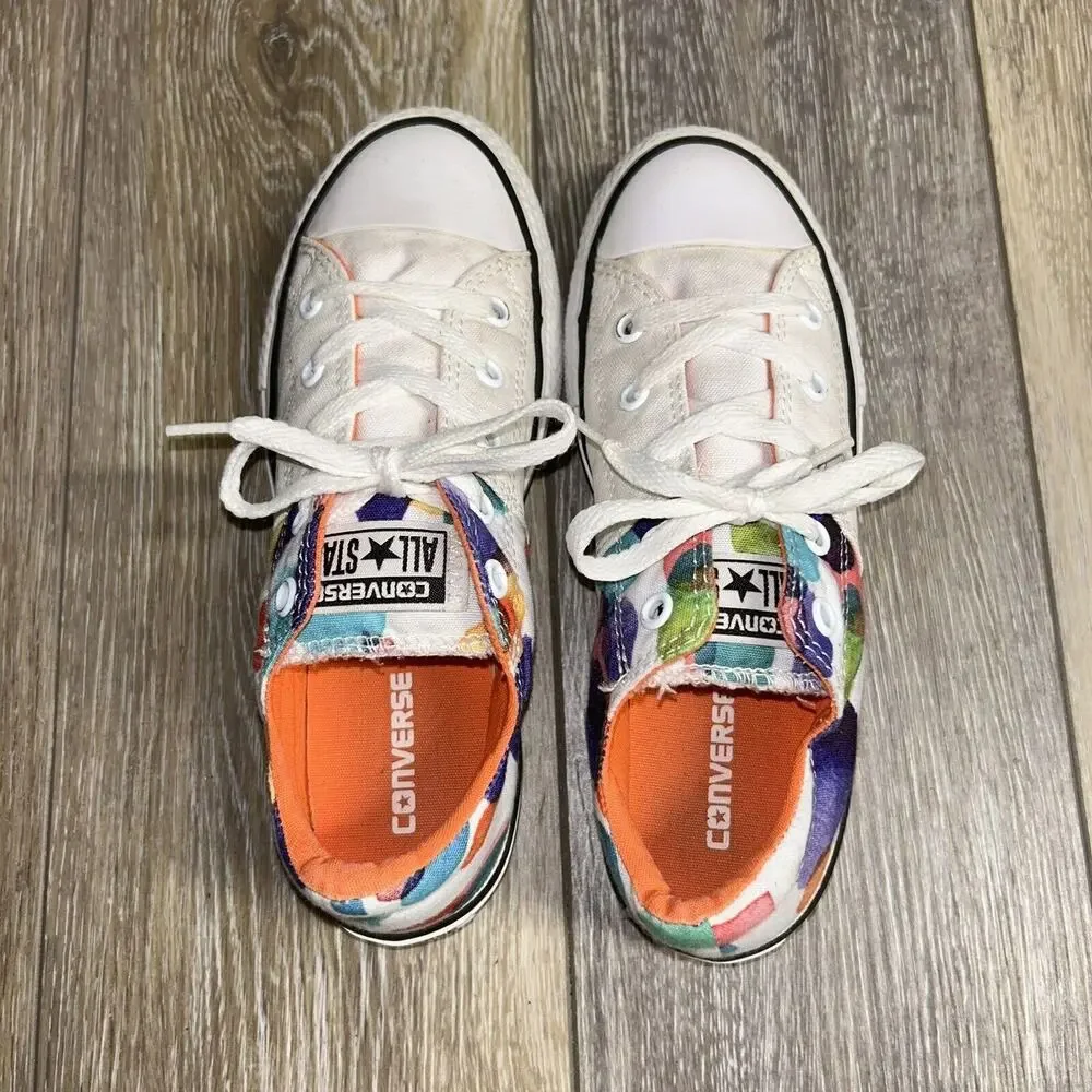 Converse CTAS Madison OX 656084F White Orange Kids Junior Youth US Size 2